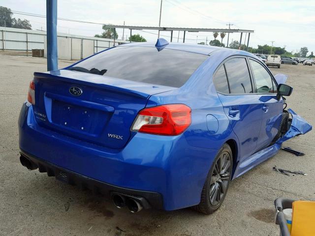 JF1VA1D67F9813319 - 2015 SUBARU WRX PREMIU BLUE photo 4