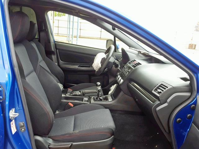 JF1VA1D67F9813319 - 2015 SUBARU WRX PREMIU BLUE photo 5