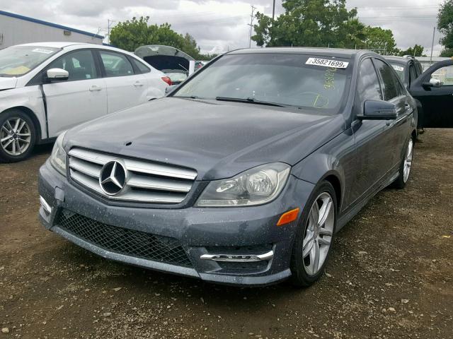 WDDGF4HB9DR288182 - 2013 MERCEDES-BENZ C 250 GRAY photo 2