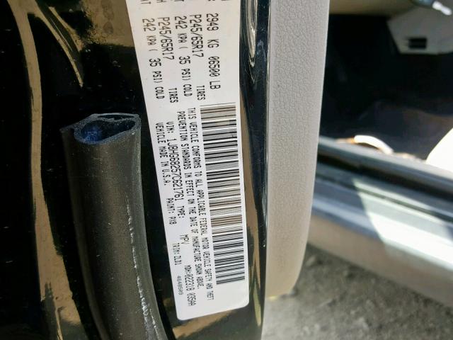 1J8HG68257C621761 - 2007 JEEP COMMANDER BLACK photo 10