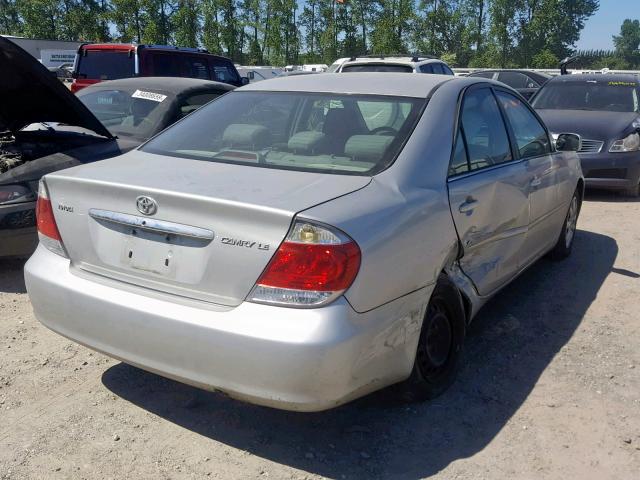 4T1BE30K55U055438 - 2005 TOYOTA CAMRY LE SILVER photo 4