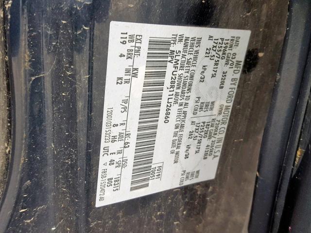 5LMFU28R11LJ26860 - 2001 LINCOLN NAVIGATOR 蓝色 照片 10