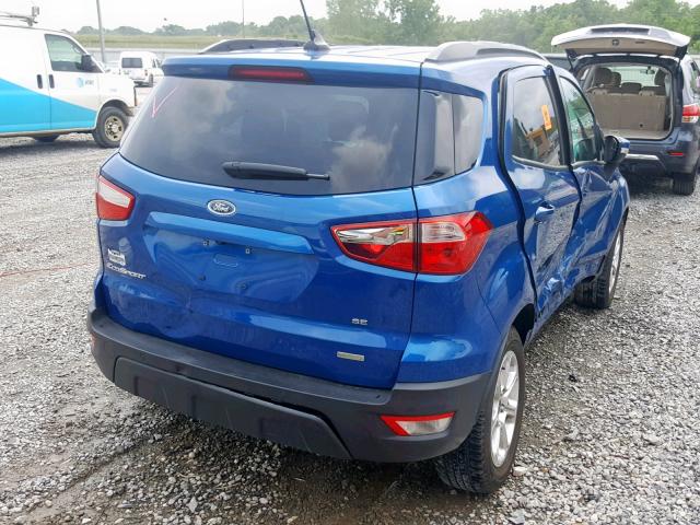 MAJ3P1TE9JC170739 - 2018 FORD ECOSPORT S BLUE photo 4