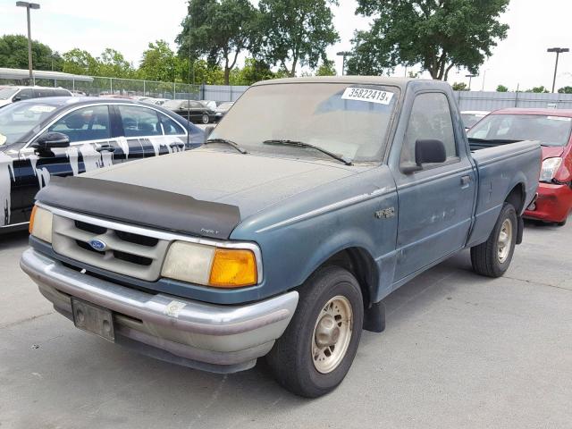 1FTCR10A3STA13814 - 1995 FORD RANGER GREEN photo 2