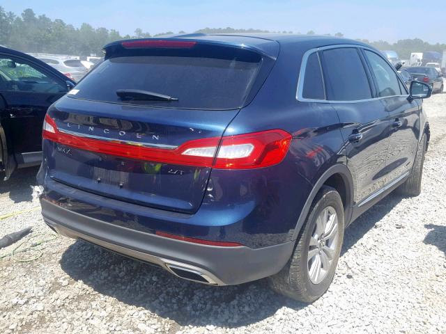 2LMPJ6JP9HBL16839 - 2017 LINCOLN MKX PREMIE BLUE photo 4