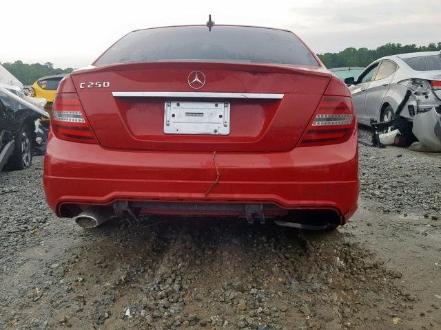 WDDGF4HB9DA801347 - 2013 MERCEDES-BENZ C 250 RED photo 9