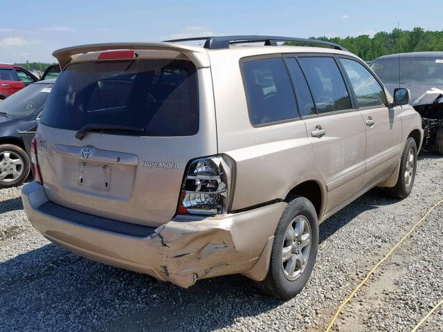 JTEGD21A370156349 - 2007 TOYOTA HIGHLANDER GOLD photo 4