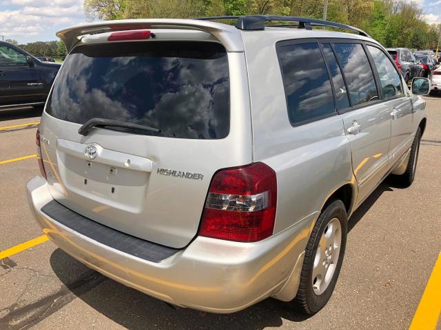 JTEEP21A150104276 - 2005 TOYOTA HIGHLANDER GRAY photo 4