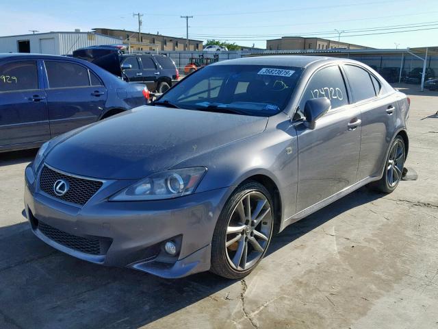 JTHBF5C20C5162668 - 2012 LEXUS IS 250 GRAY photo 2