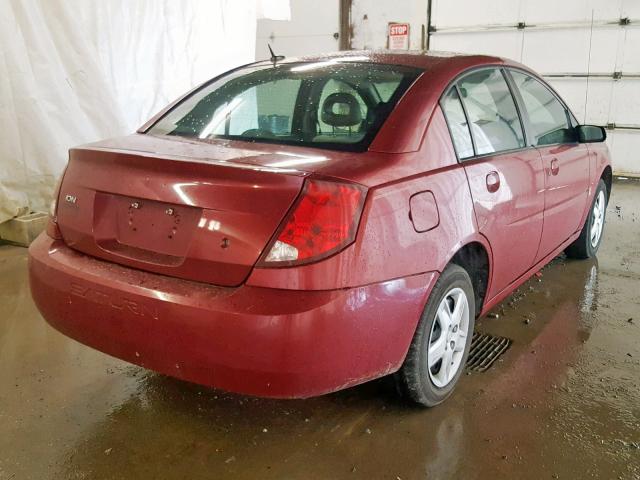 1G8AZ55F37Z145912 - 2007 SATURN ION LEVEL RED photo 4