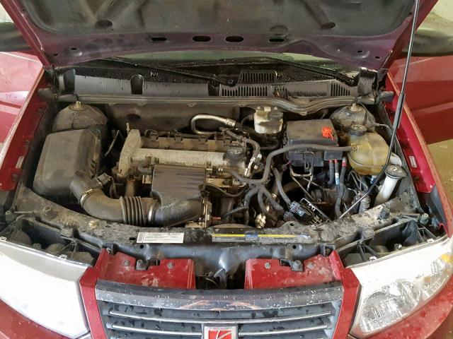 1G8AZ55F37Z145912 - 2007 SATURN ION LEVEL RED photo 7