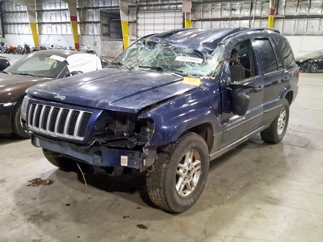 1J4GW48S14C368258 - 2004 JEEP GRAND CHER BLUE photo 2