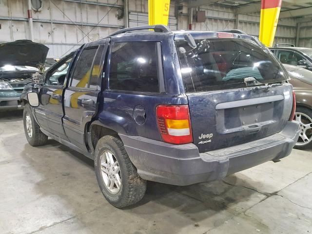 1J4GW48S14C368258 - 2004 JEEP GRAND CHER BLUE photo 3