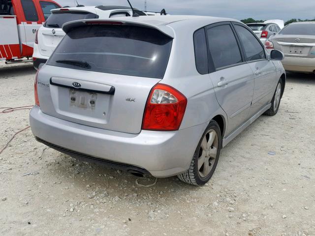 KNAFE161075004948 - 2007 KIA SPECTRA5 S SILVER photo 4