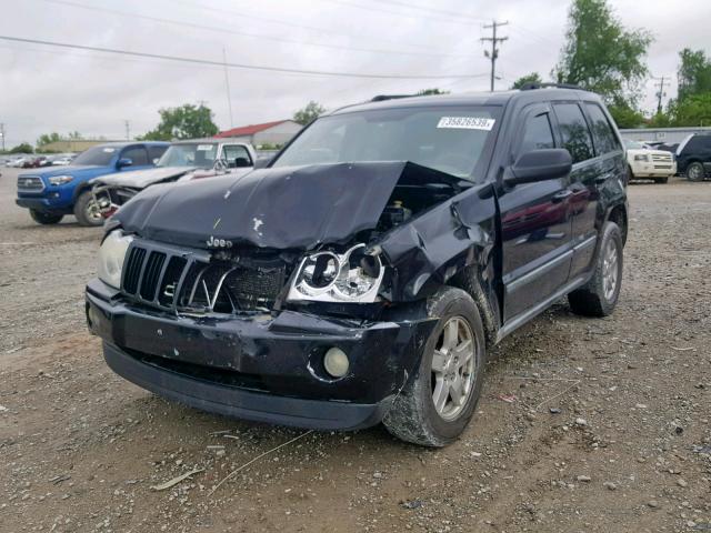 1J8HS48P37C674232 - 2007 JEEP GRAND CHER BLACK photo 2