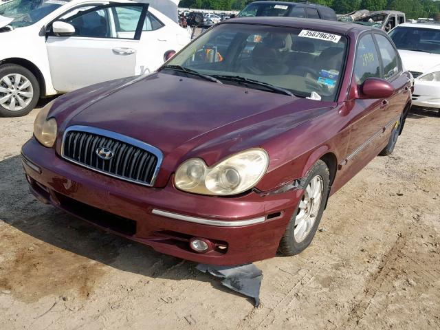 KMHWF35HX3A872933 - 2003 HYUNDAI SONATA GLS MAROON photo 2