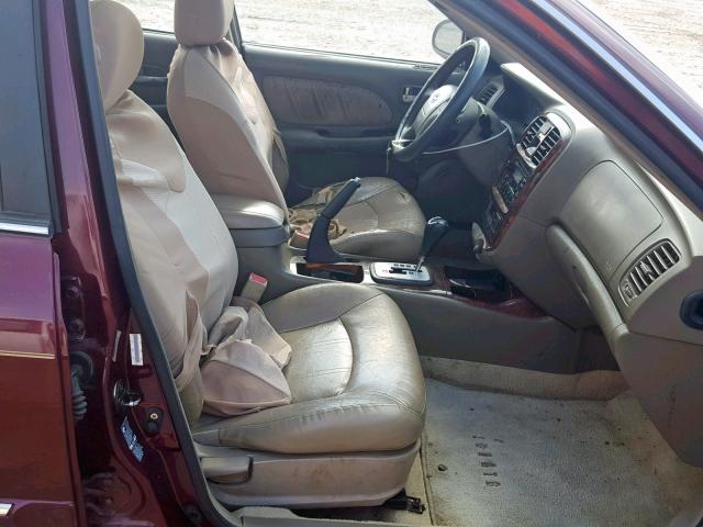 KMHWF35HX3A872933 - 2003 HYUNDAI SONATA GLS MAROON photo 5