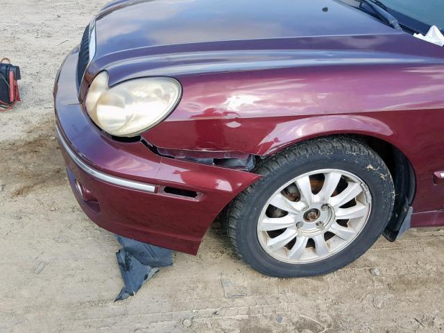 KMHWF35HX3A872933 - 2003 HYUNDAI SONATA GLS MAROON photo 9