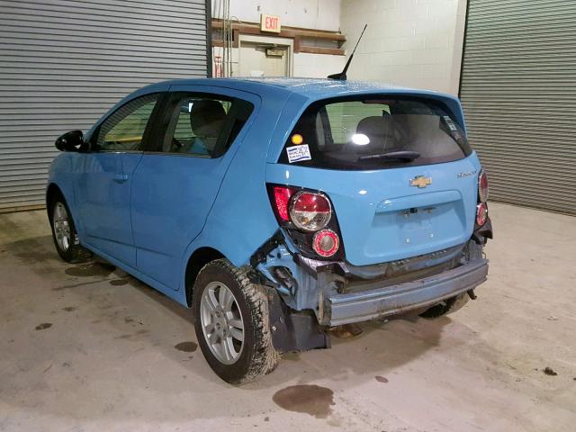 1G1JC6SG9E4158192 - 2014 CHEVROLET SONIC LT BLUE photo 3