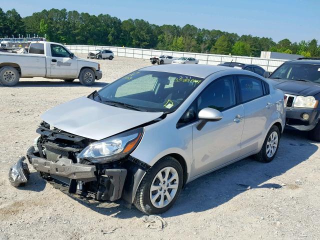 KNADM4A33F6426208 - 2015 KIA RIO LX SILVER photo 2