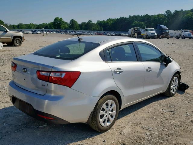 KNADM4A33F6426208 - 2015 KIA RIO LX SILVER photo 4