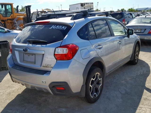 JF2GPAVC2E8265662 - 2014 SUBARU XV CROSSTR SILVER photo 4