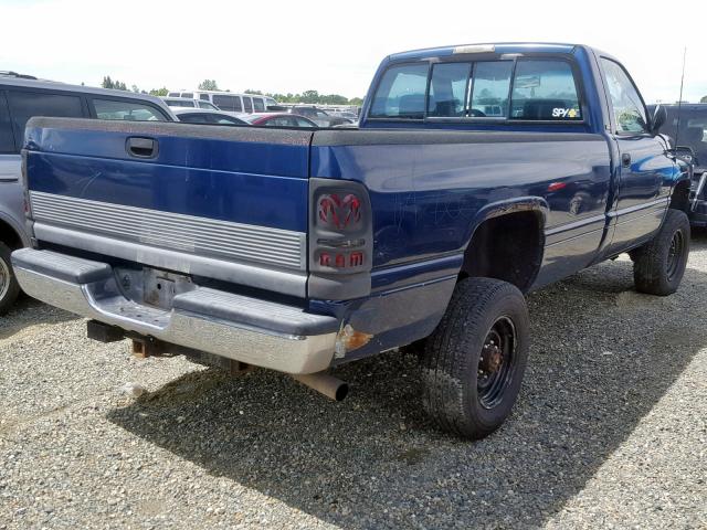 1B7KF26W7SS200699 - 1995 DODGE RAM 2500 BLUE photo 4