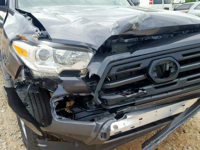 5TFAX5GNXJX132173 - 2018 TOYOTA TACOMA DOU GRAY photo 9