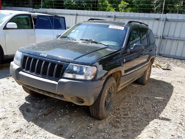 1J4GW48S74C346314 - 2004 JEEP GRAND CHER BLACK photo 2