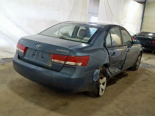 KMHET46C86A089207 - 2006 HYUNDAI SONATA GL BLUE photo 4