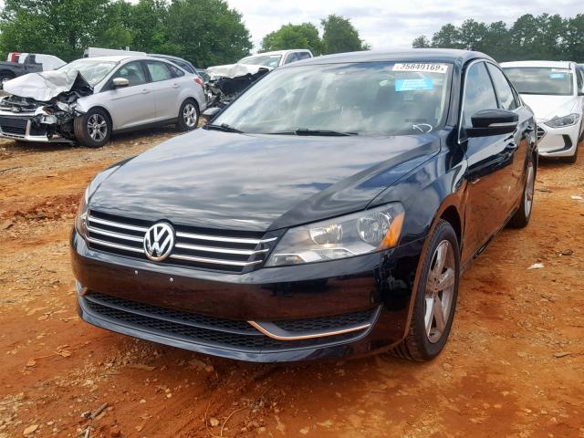 1VWBT7A35EC119165 - 2014 VOLKSWAGEN PASSAT SE BLACK photo 2