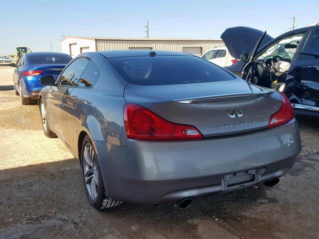 JNKCV64E49M601259 - 2009 INFINITI G37 BASE GRAY photo 3