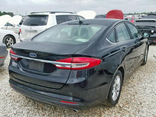 3FA6P0G72HR140769 - 2017 FORD FUSION S BLACK photo 4