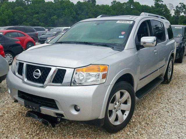 5N1BA0ND0EN607300 - 2014 NISSAN ARMADA SV SILVER photo 2