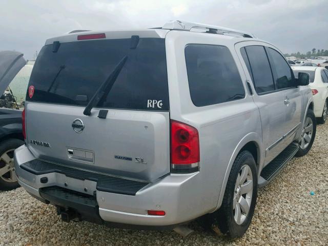 5N1BA0ND0EN607300 - 2014 NISSAN ARMADA SV SILVER photo 4