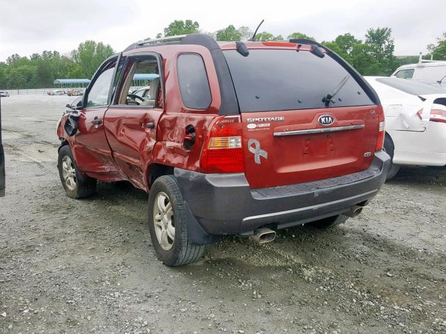 KNDJF723477358271 - 2007 KIA SPORTAGE E BURGUNDY photo 3