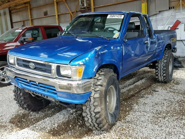 4TARN13PXRZ284443 - 1994 TOYOTA PICKUP 1/2 BLUE photo 2