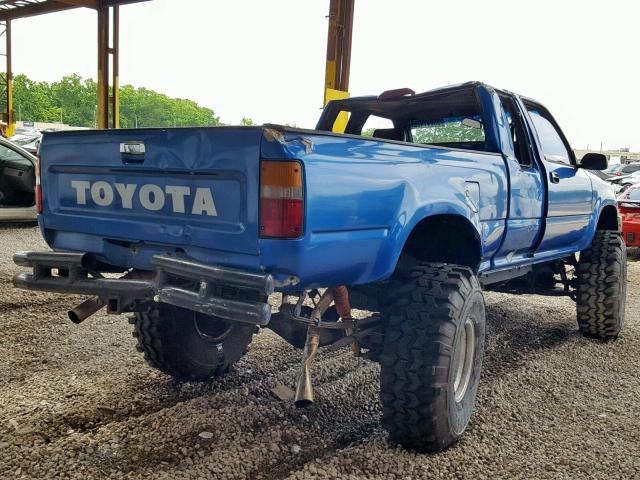 4TARN13PXRZ284443 - 1994 TOYOTA PICKUP 1/2 BLUE photo 4