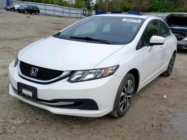 2HGFB2F83EH521179 - 2014 HONDA CIVIC EX WHITE photo 2