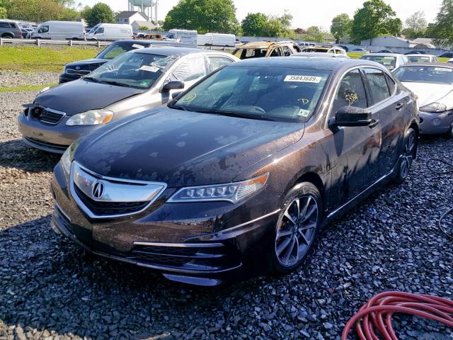 19UUB2F50FA019548 - 2015 ACURA TLX TECH BROWN photo 2