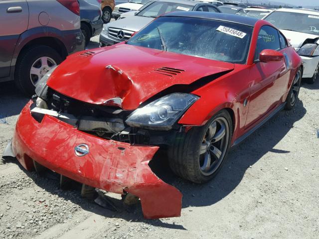 JN1BZ34E28M752313 - 2008 NISSAN 350Z COUPE RED photo 2