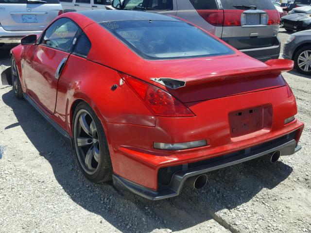 JN1BZ34E28M752313 - 2008 NISSAN 350Z COUPE RED photo 3