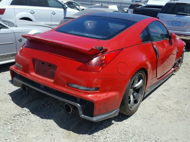 JN1BZ34E28M752313 - 2008 NISSAN 350Z COUPE RED photo 4