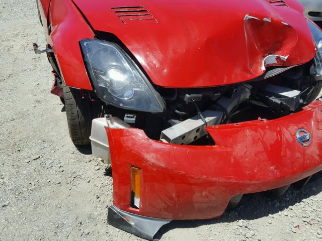 JN1BZ34E28M752313 - 2008 NISSAN 350Z COUPE RED photo 9