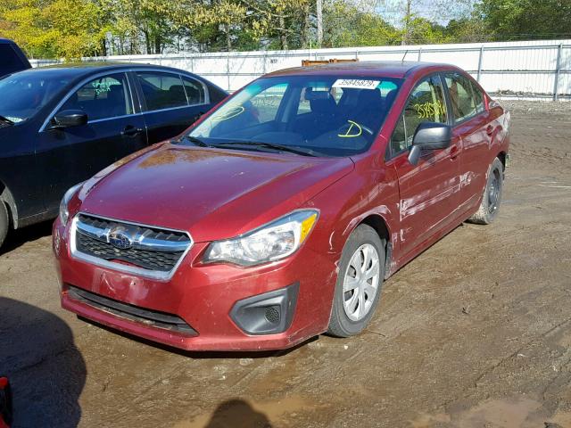 JF1GJAA67EH007501 - 2014 SUBARU IMPREZA RED photo 2