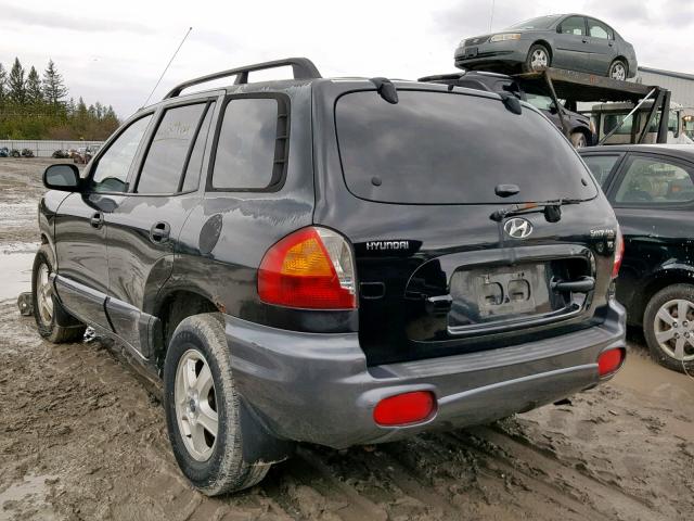 KM8SB13D63U420264 - 2003 HYUNDAI SANTA FE BLACK photo 3