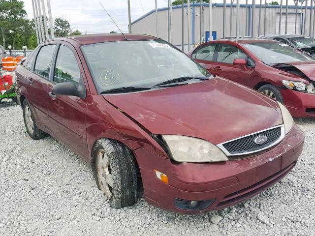 1FAHP34N07W298505 - 2007 FORD FOCUS ZX4 RED photo 1