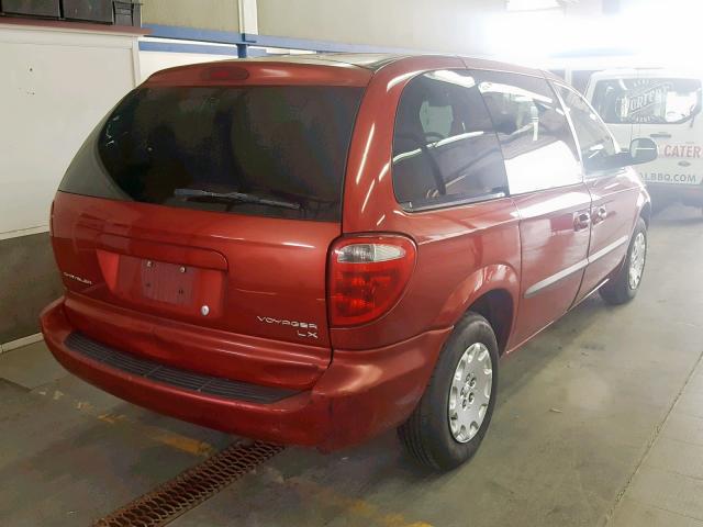 1C4GJ45362B719492 - 2002 CHRYSLER VOYAGER LX MAROON photo 4