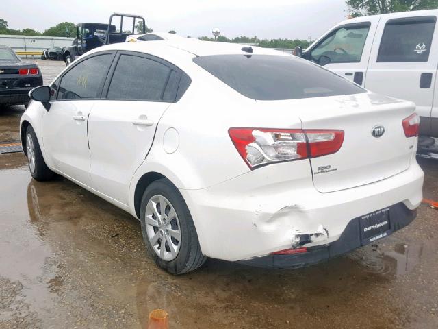 KNADM4A38H6044355 - 2017 KIA RIO LX WHITE photo 3