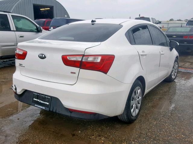 KNADM4A38H6044355 - 2017 KIA RIO LX WHITE photo 4